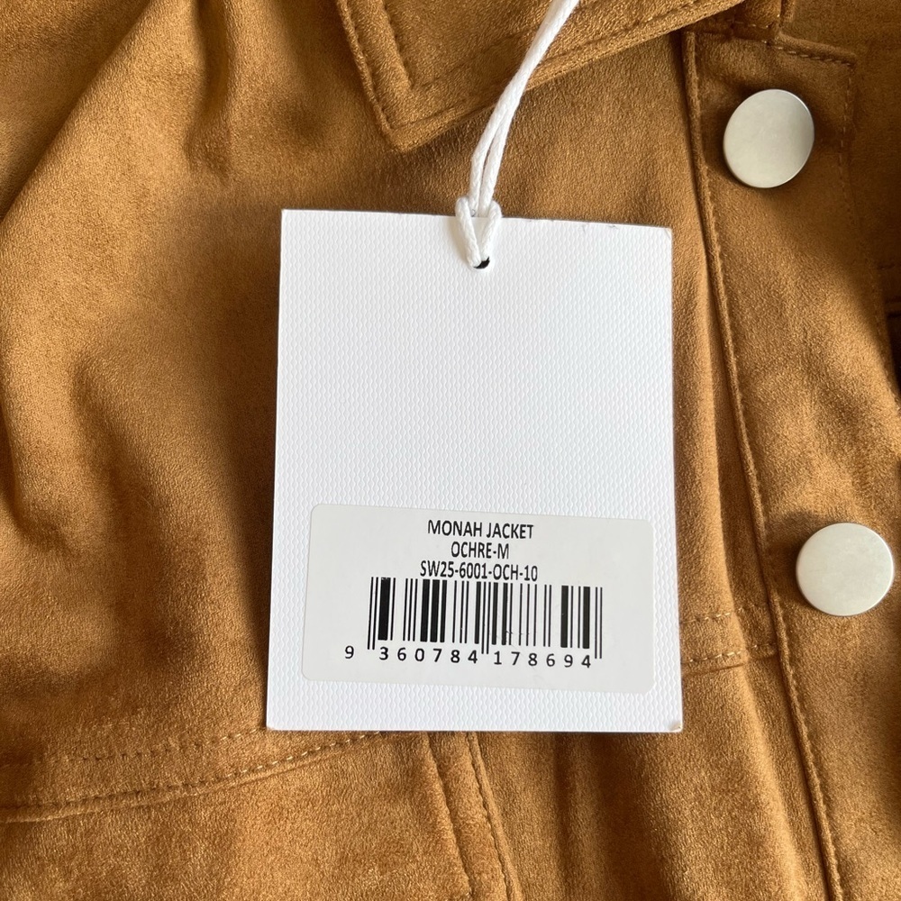 Seven Wonders Monah Suede Jacket & Mini Skirt Set – Ochre Brown, Size Medium NWT - Picture 6 of 12